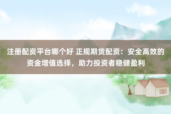 注册配资平台哪个好 正规期货配资：安全高效的资金增值选择，助力投资者稳健盈利