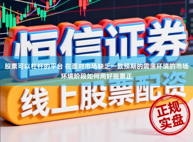 股票可以杠杆的平台 在面对市场缺乏一致预期的震荡环境的市场环境阶段如何用好股票正